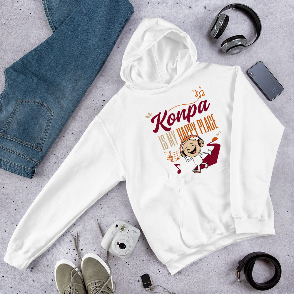 Konpa is My Happy Place Unisex Hoodie