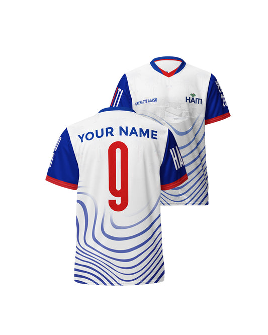 Haiti Pride Sport Jersey T-Shirt – Personalized Name